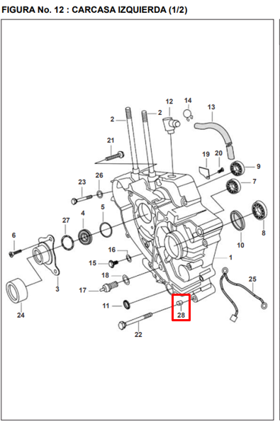 Buje de cilindro (14x20) pulsar BAJAJ original
