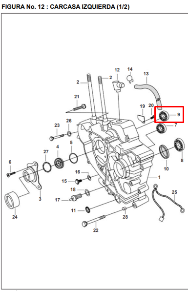 Balinera de 6303 balanceador pulsar BAJAJ original
