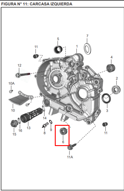 Retenedor eje de cambios (12-22-09) pulsar BAJAJ original