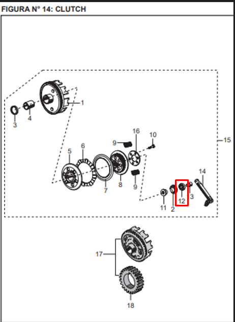 Balinera 628/dde 8 clutch boxer 100 - platino BAJAJ 100 original