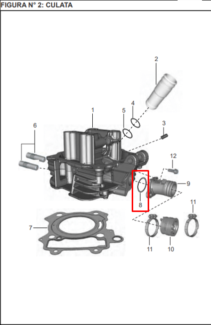 Oring soporte de carburador pulsar BAJAJ original