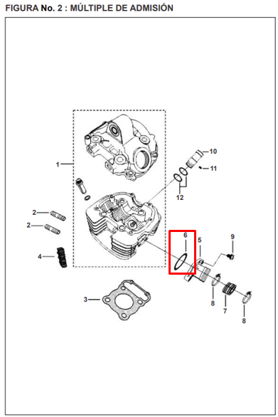 Oring soporte de carburador pulsar BAJAJ original