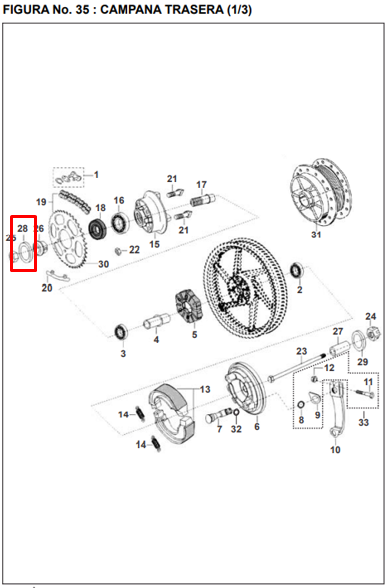 Arandela porta sprocket pulsar pulsar BAJAJ 180 original