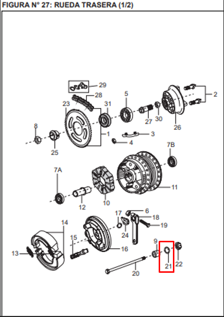 Arandela porta sprocket pulsar pulsar BAJAJ 180 original