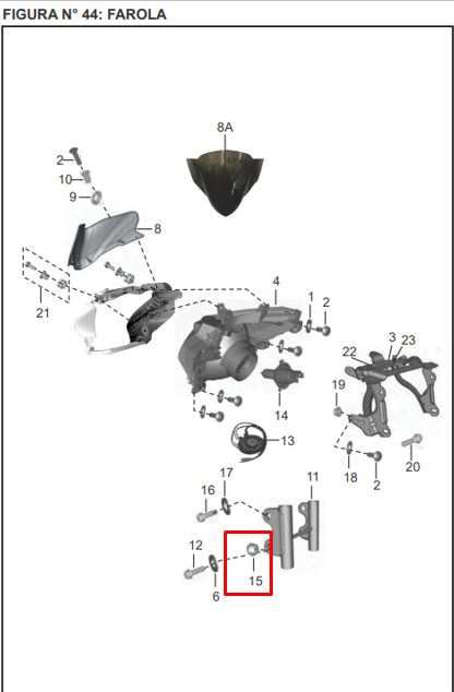 Tornillo hexagono 8xbajaj 35 original