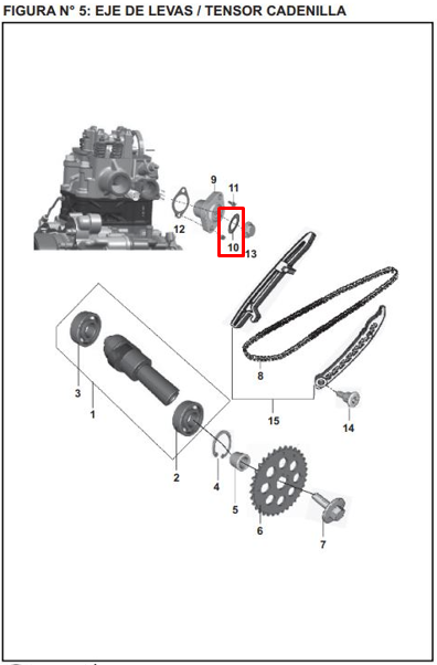 Oring tensor de cadenilla pulsar BAJAJ 135 original