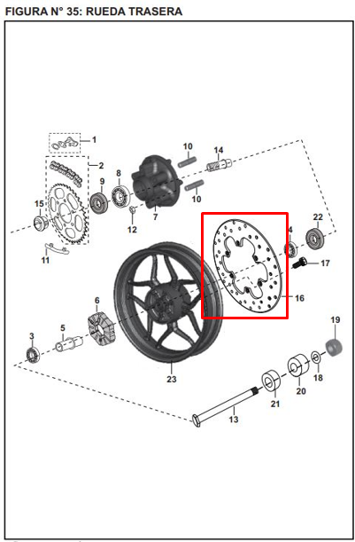 Disco Freno Trasero Pulsar Ns 200 Bajaj Original (Negro)