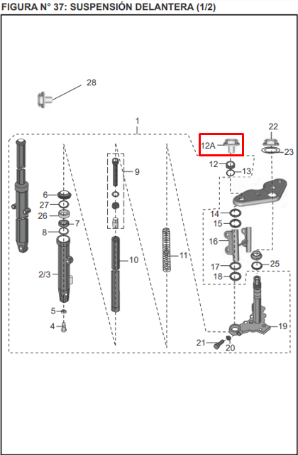 Tornillo telescopio a 10xdiscover 20 100/bajaj 125 original