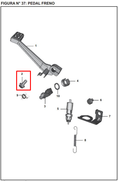 Tornillo dorado a 08xpulsar 030 BAJAJ original
