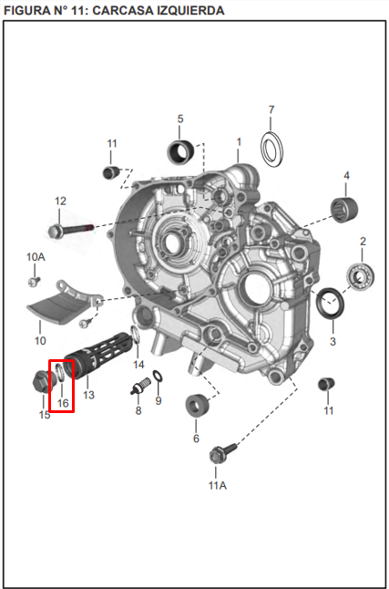 Oring tapon de aceite (20x2.5) pulsar BAJAJ 135 original