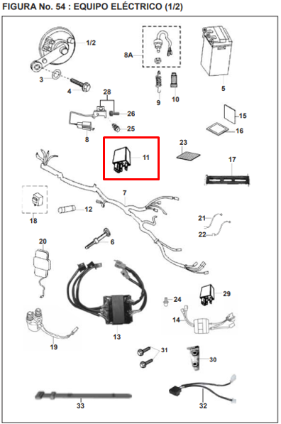 Relay de luces pulsar ug 180/bajaj 220 original