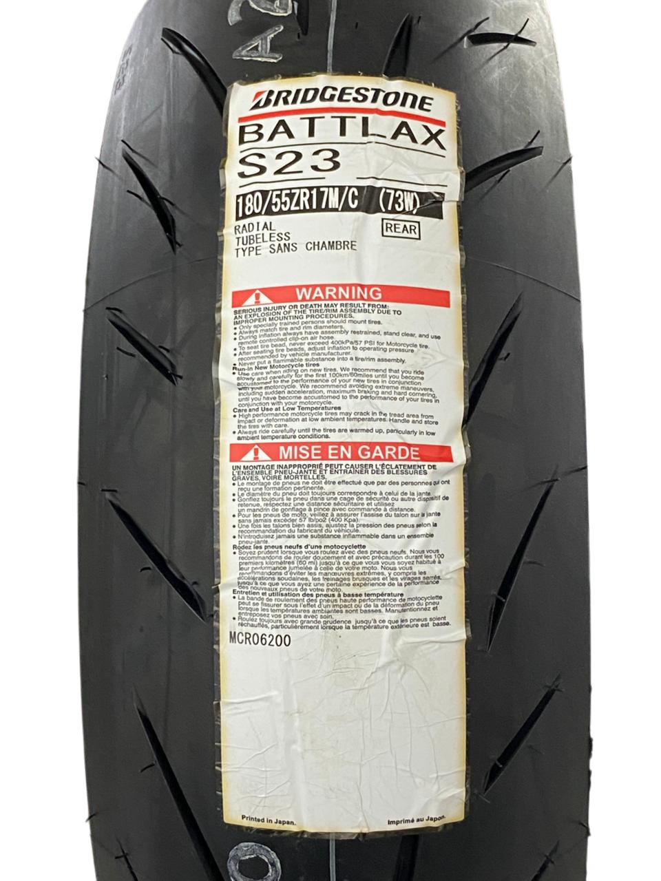 Llanta BRIDGESTONE 190 55zr-battlax 17 hypersport strasera 23