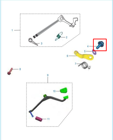 Tornillo leva de cambios pulsar ns 160/150/bsbajaj 4 original