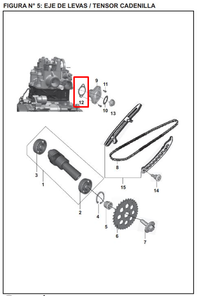 Empaque tensor de cadenilla pulsar ug 180/bajaj 200 original