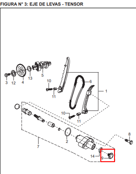 Tornillo tensor de cadena pulsar - boxer - discover BAJAJ original