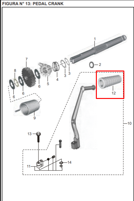 Caucho pedal de crank boxer 100 - discover BAJAJ original