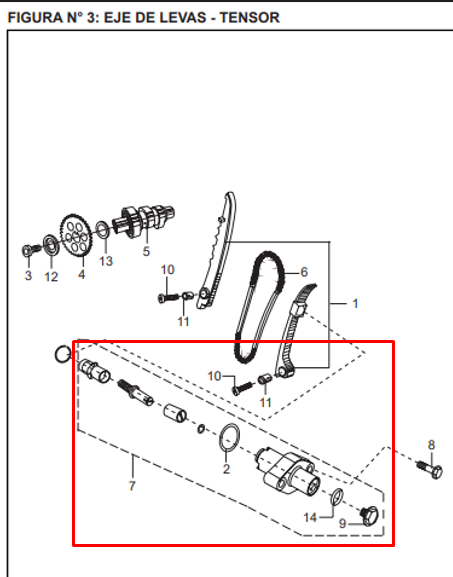 Tensor de cadenilla boxer ct 100 - wind BAJAJ 125 original