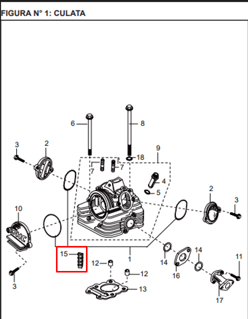 Caucho de culata boxer BAJAJ 100 original