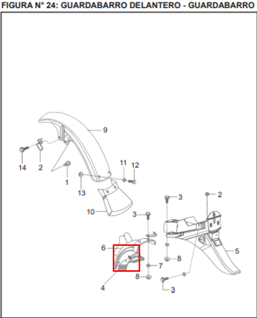 Guardapolvo de guardab trasero boxer BAJAJ 100 original