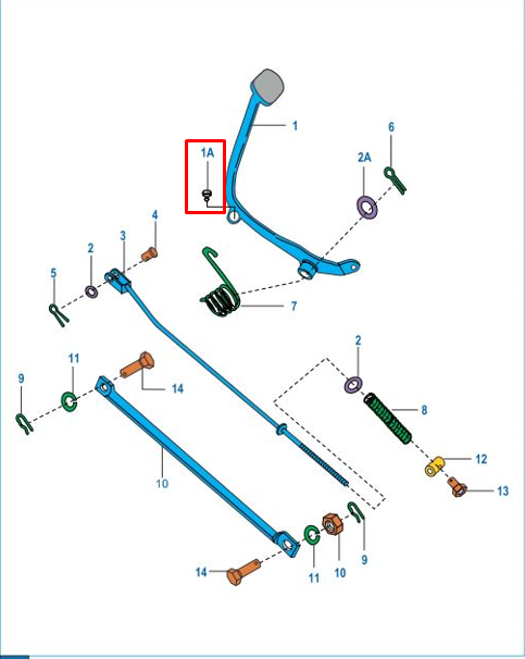 Caucho pedal de freno boxer BAJAJ 100 original