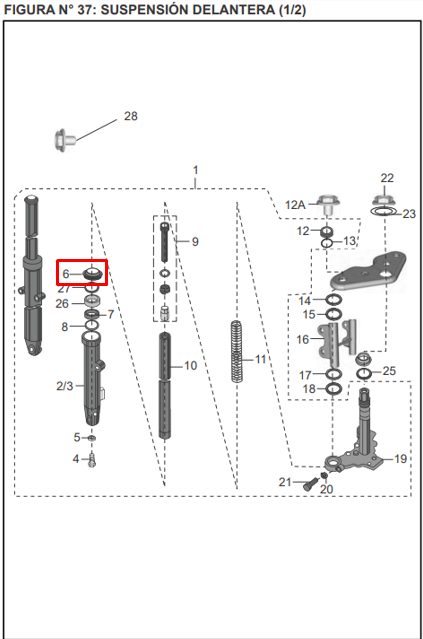 Guardapolvo de telescopio boxer 100 s1d BAJAJ original