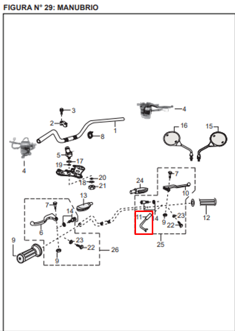 Switch de stop boxer tec 100 BAJAJ original (delantero)