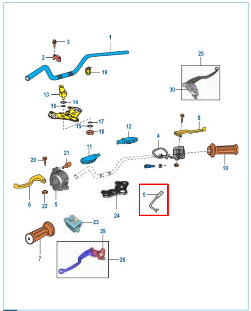 Switch de stop boxer tec 100 BAJAJ original (delantero)
