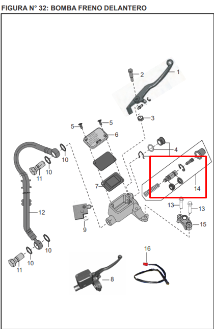 Chupas bomba de freno pulsar 180/bajaj 220 original