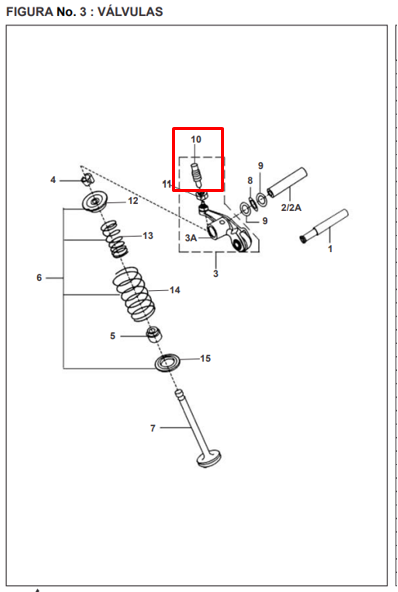 Tornillo de balancin boxer - platino BAJAJ original