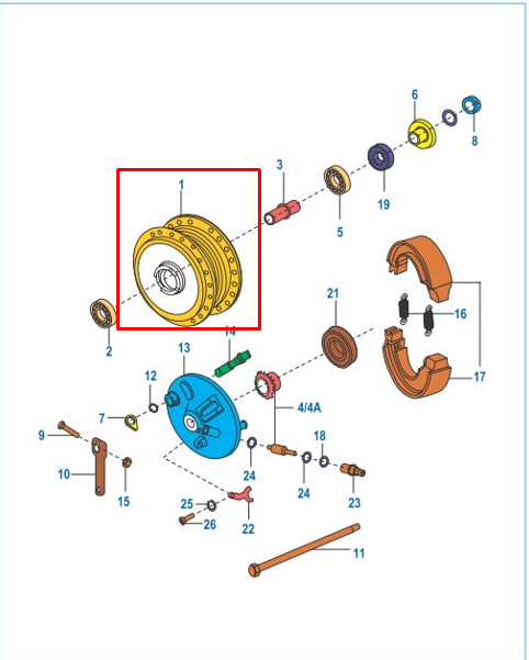 Campana delantera boxer BAJAJ 100 original