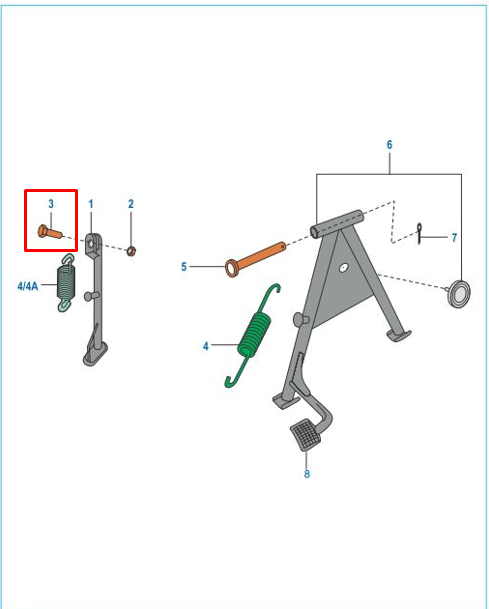 Tornillo de gato boxer - pulsar BAJAJ original