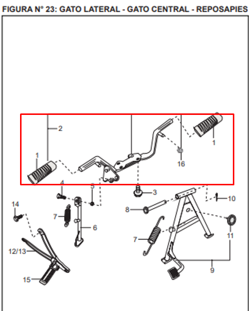 Reposapie boxer ct 100/tec - platino BAJAJ 100 original (delantero)