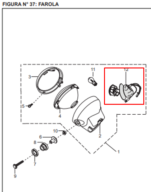 Socket de farola boxer 100 k-tec BAJAJ original