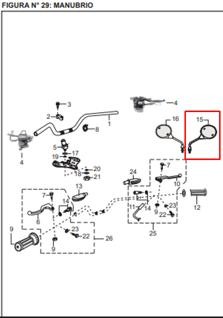 Espejo derecho boxer tec 100 BAJAJ original