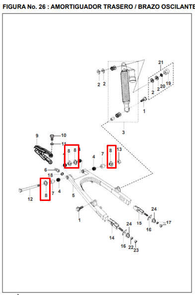 Retenedor de tijera pulsar BAJAJ 180 original