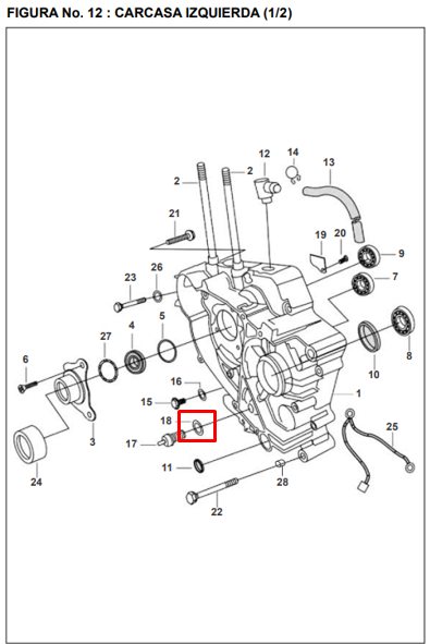 Oring bomba de aceite boxer BAJAJ 100 original