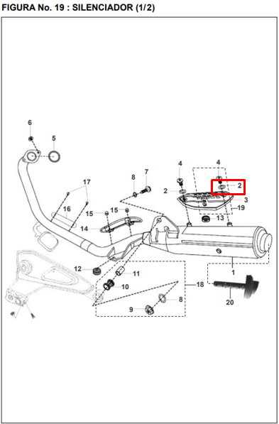 Caucho platina de mofle pulsar BAJAJ original