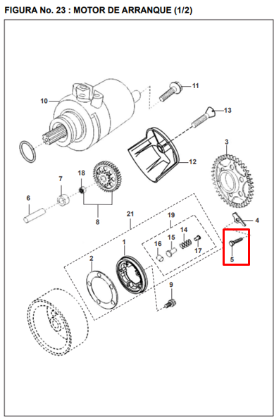 Tornillo a 06xbajaj 015 original
