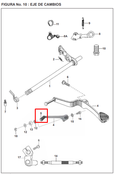 Caucho pedal de cambios pulsar BAJAJ 135 original