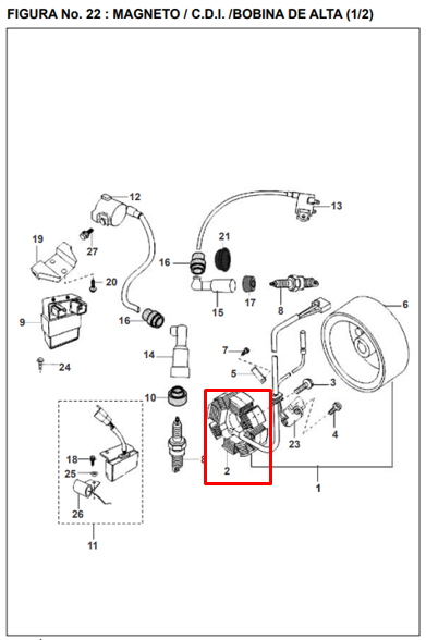 Plato de bobinas pulsar 180ug BAJAJ original