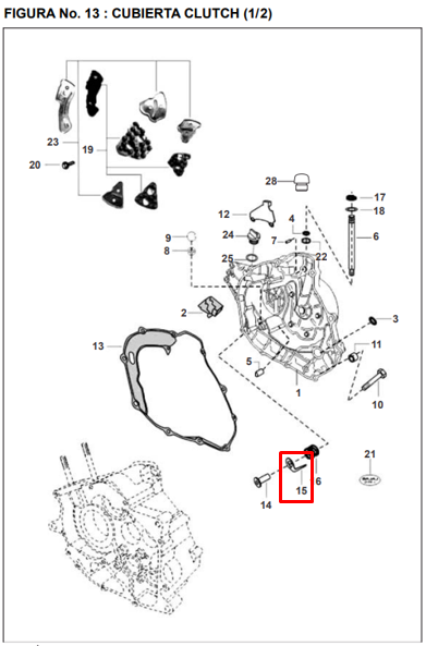 Platino tapon bomba oil pulsar original BAJAJ