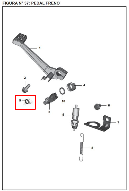 Resorte de freno pulsar BAJAJ 180 original