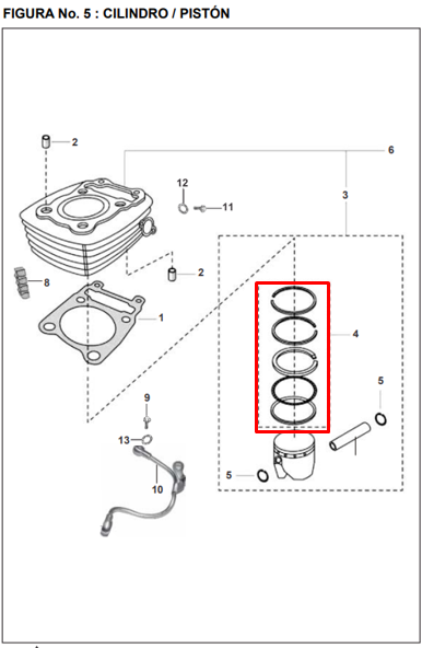 Anillos de piston pulsar BAJAJ 180 original (estandar)