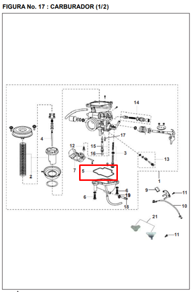Empaque taza de carburador pulsar BAJAJ 180 original