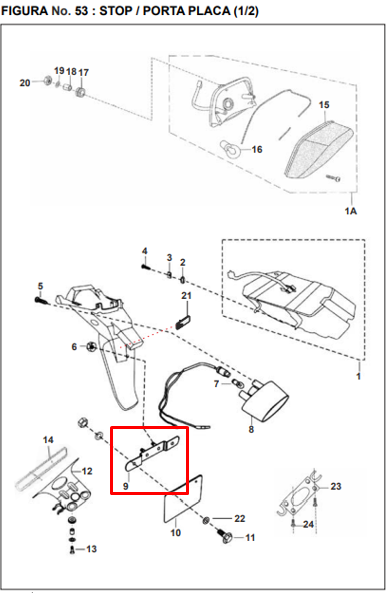 Porta placa discover/pulsar original BAJAJ