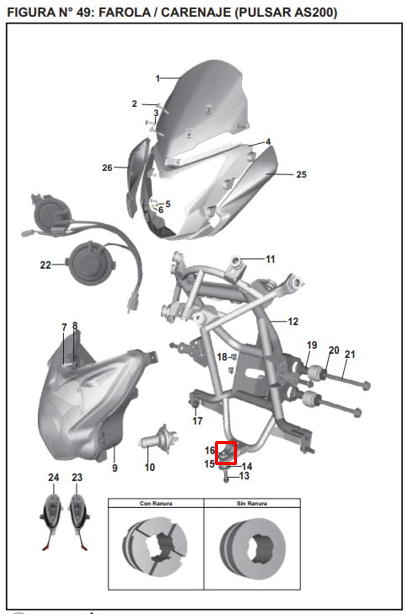 Buje (06/x08x10/15x02) pulsar BAJAJ 180 original