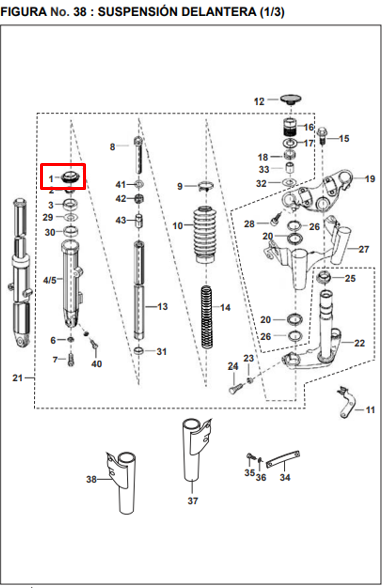 Guardapolvo de telescopio pulsar ug 180 BAJAJ original