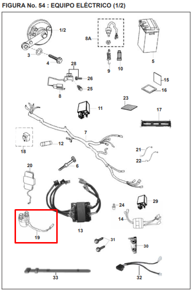 Relay de arranque pulsar ug 180/bajaj 220 original
