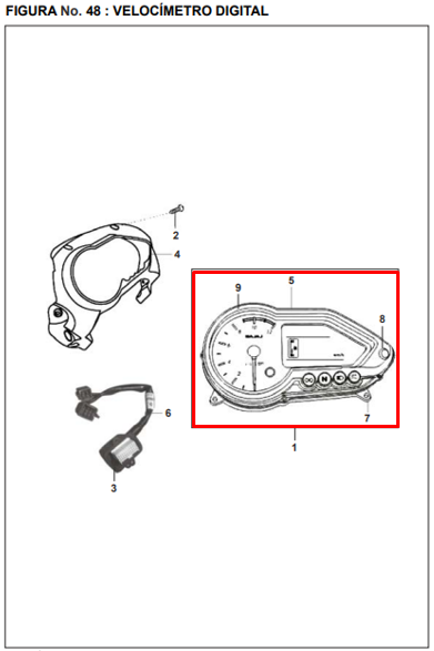 Tapa superior de velocimetro pulsar BAJAJ 200 original