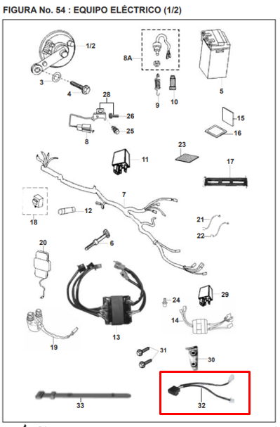 Switch de stop pulsar ug 180 BAJAJ original (trasero - cables 2)